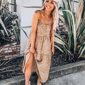 Ooh La Luxe Boutique Spell Wild Thing Catalina Leopard Animal Print Dress